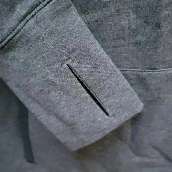 Athleta Dark Heather Sentry Funnel Neck Hooded Pullover Sweatshirt Size XS - Picture 3 of 4